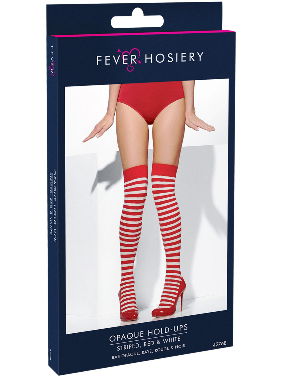 Red and White Striped Opaque Hold-Ups