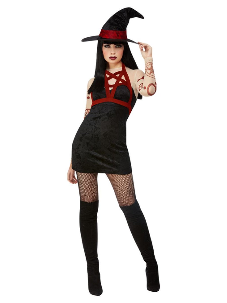Fever Satanic Witch Costume, Black