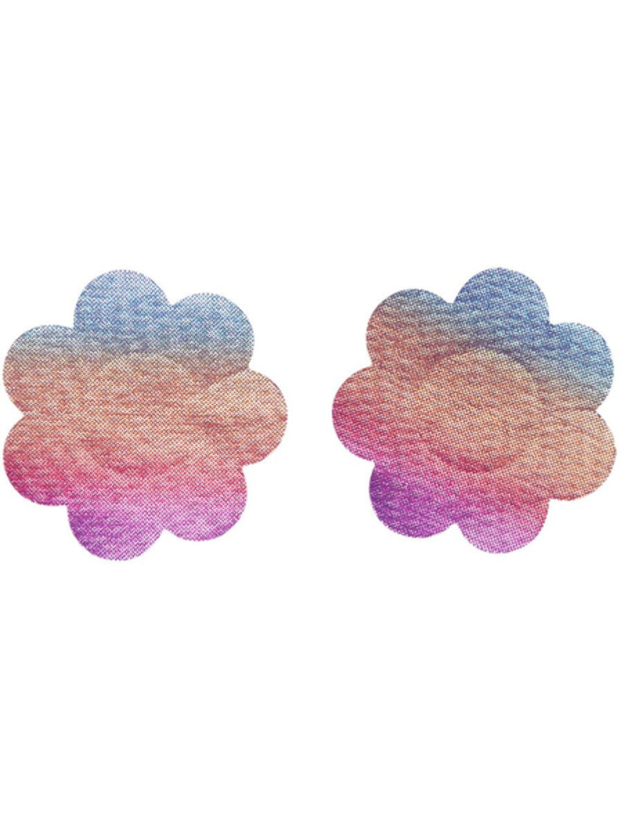 Fever Irridecent Rainbow Flower Nipple Pasties