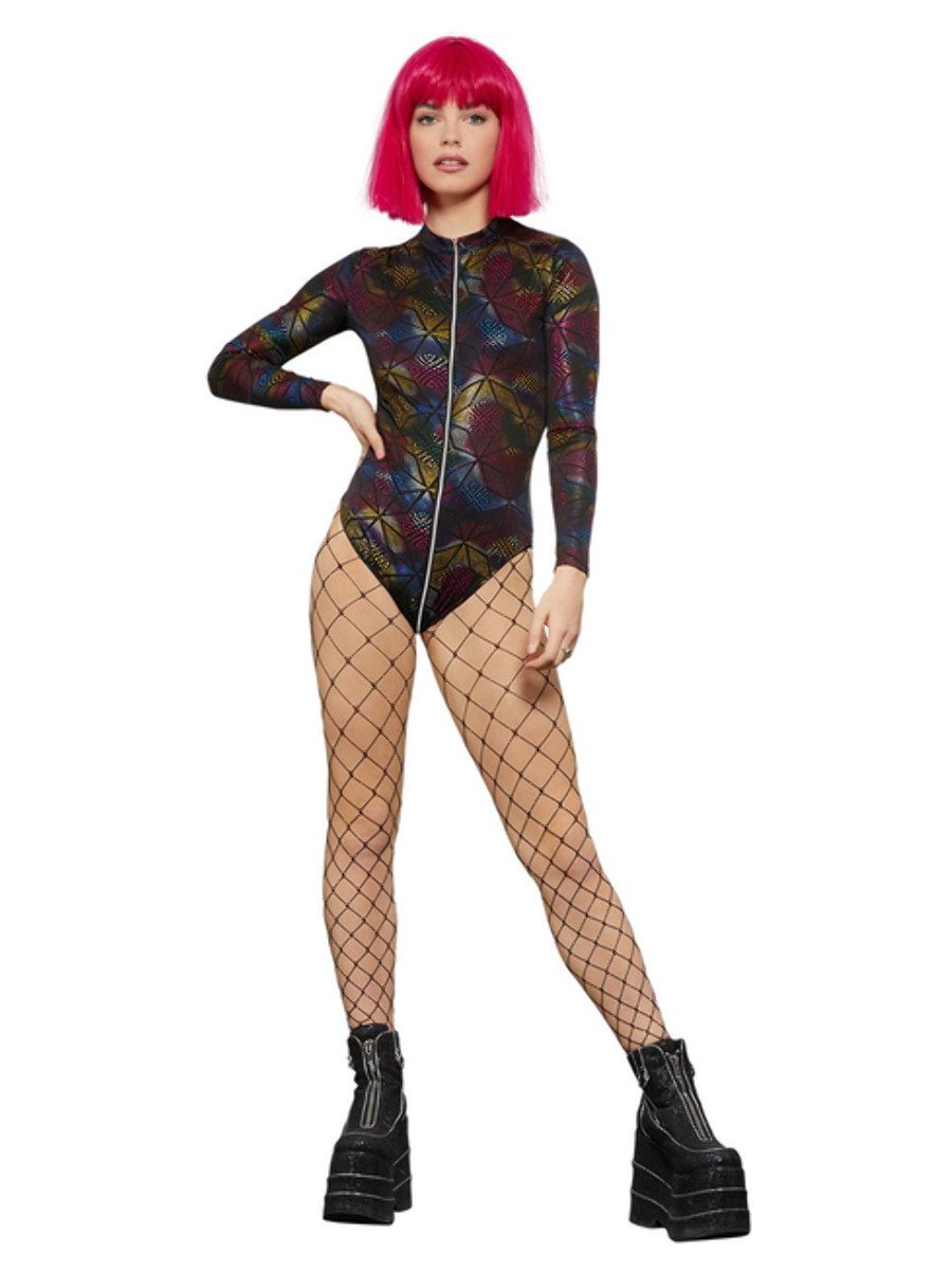 Fever Miss Whiplash Rainbow Print Bodysuit