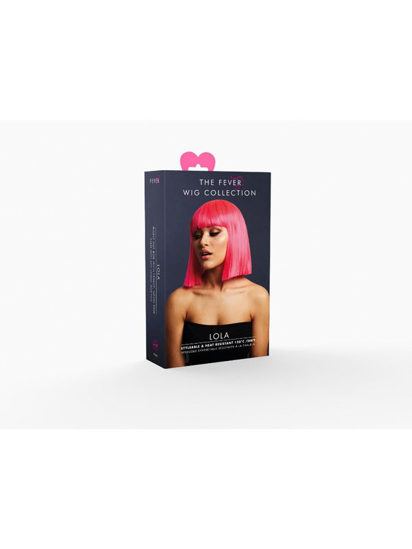 Lola Adult Wig Ash Pink Blunt Cut Bob with Fringe 30cm Fever main image 1