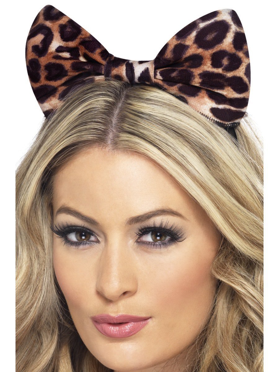 Cheetah Bow On Headband