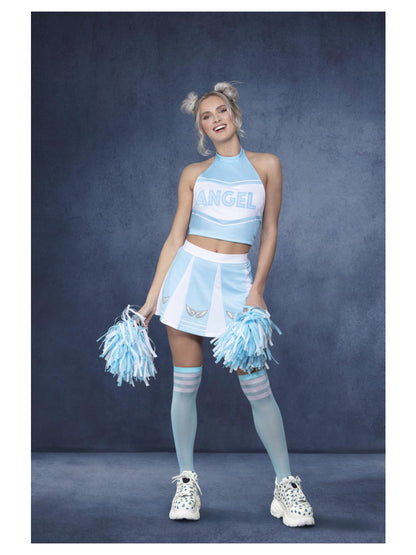 Fever Angel Cheerleader Costume, Blue