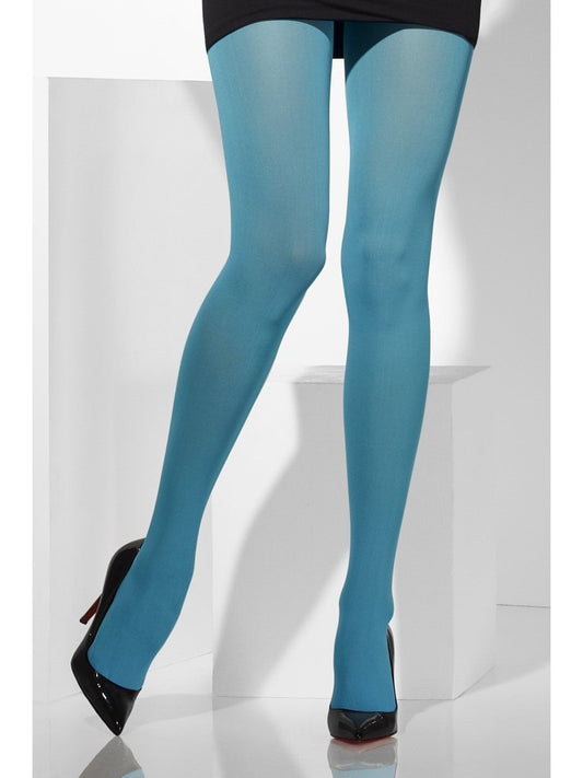 Blue Opaque Tights
