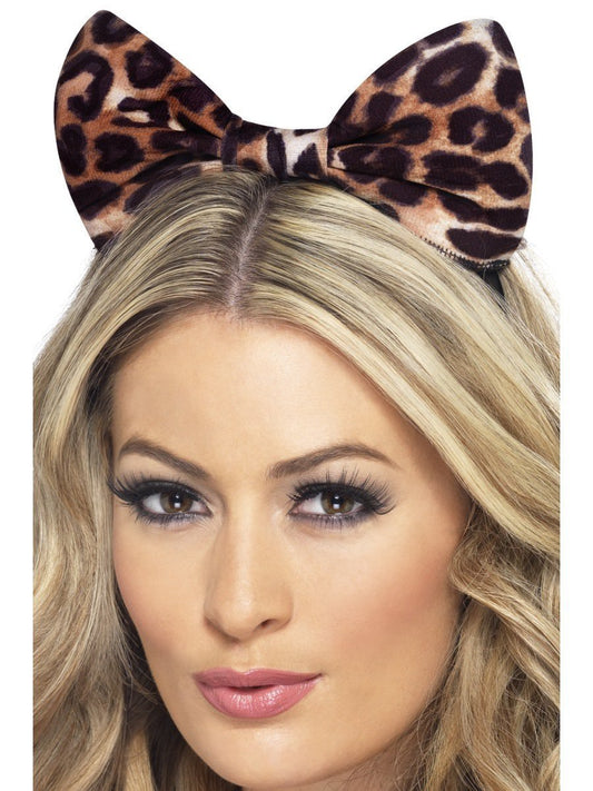 Cheetah Bow On Headband