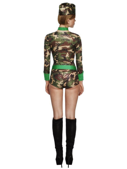 Fever Combat Chick Costume Back View