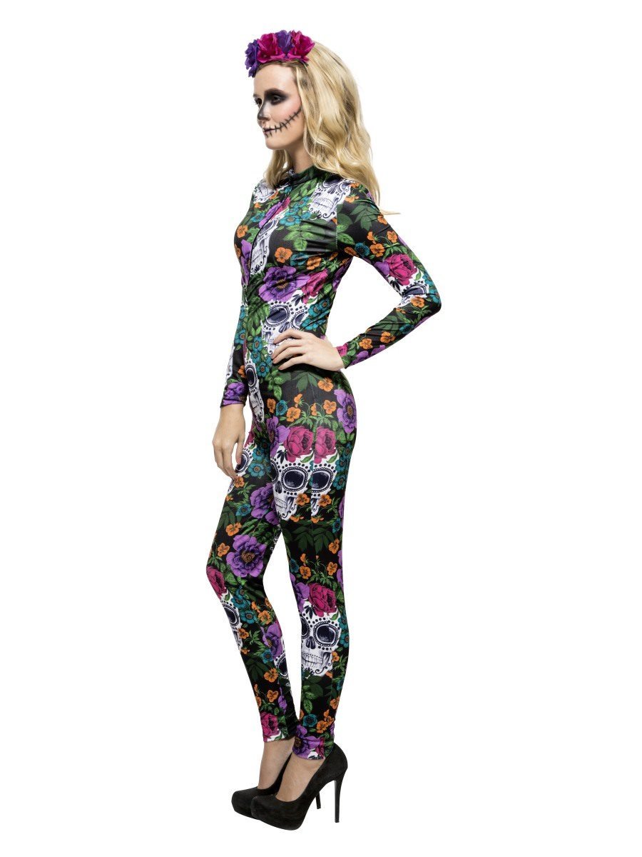 Fever Day Of The Dead Catsuit Side View