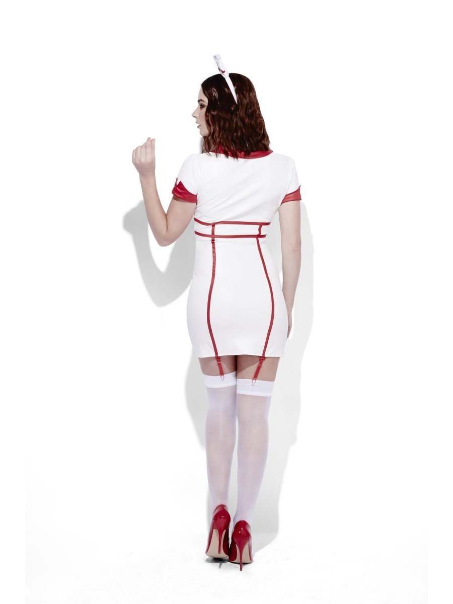 Fever Role Play Nurse Wet Look Costume Back Alternative View1