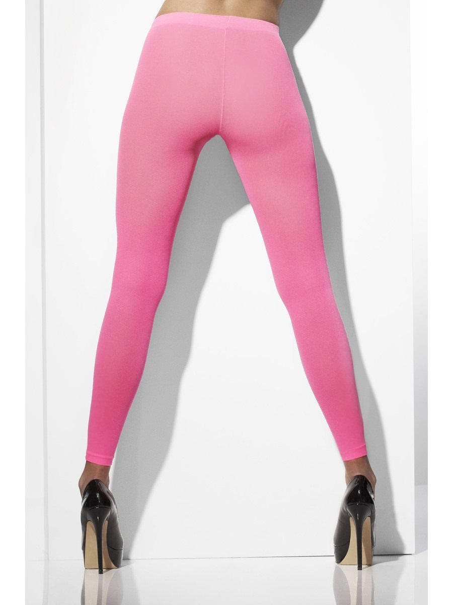 Neon Pink Opaque Footless Tights 42719 Fevercollection